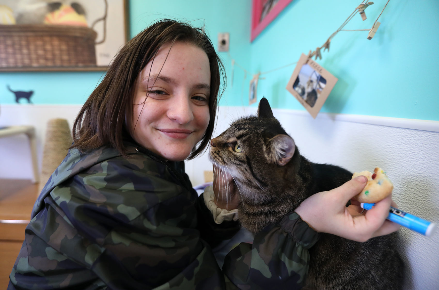Meeting Miss Meow at Pintler Pets in Anaconda